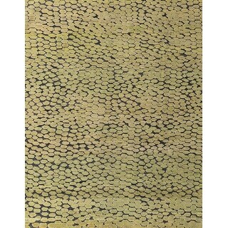 Ahgly Company Machine Washable Abstract Metallic Gold Area Rugs - Bed ...