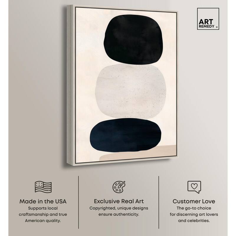 Pebble Pillars I Canvas by Art Remedy