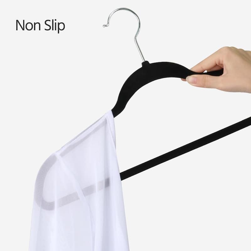 Yaheetech Velvet Flocked Hangers with Cascade Hook (100 Pack)