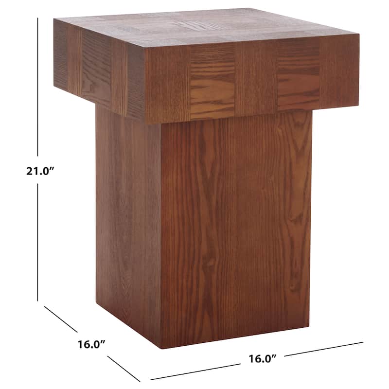 SAFAVIEH Hamona Pedestal End Table - 16"W x 16"D x 21"H