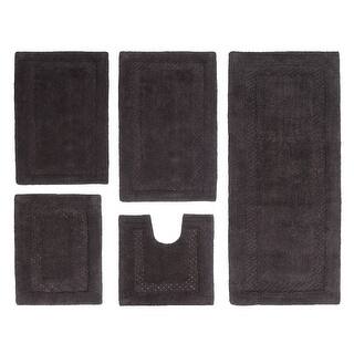 Home Weaversclassy Collection Absorbent Cotton Soft 5 Piece Bath Rug Set Machine Washable 17 X24 21 X34 20 X20 21 X54 24 X40 Grey Dailymail