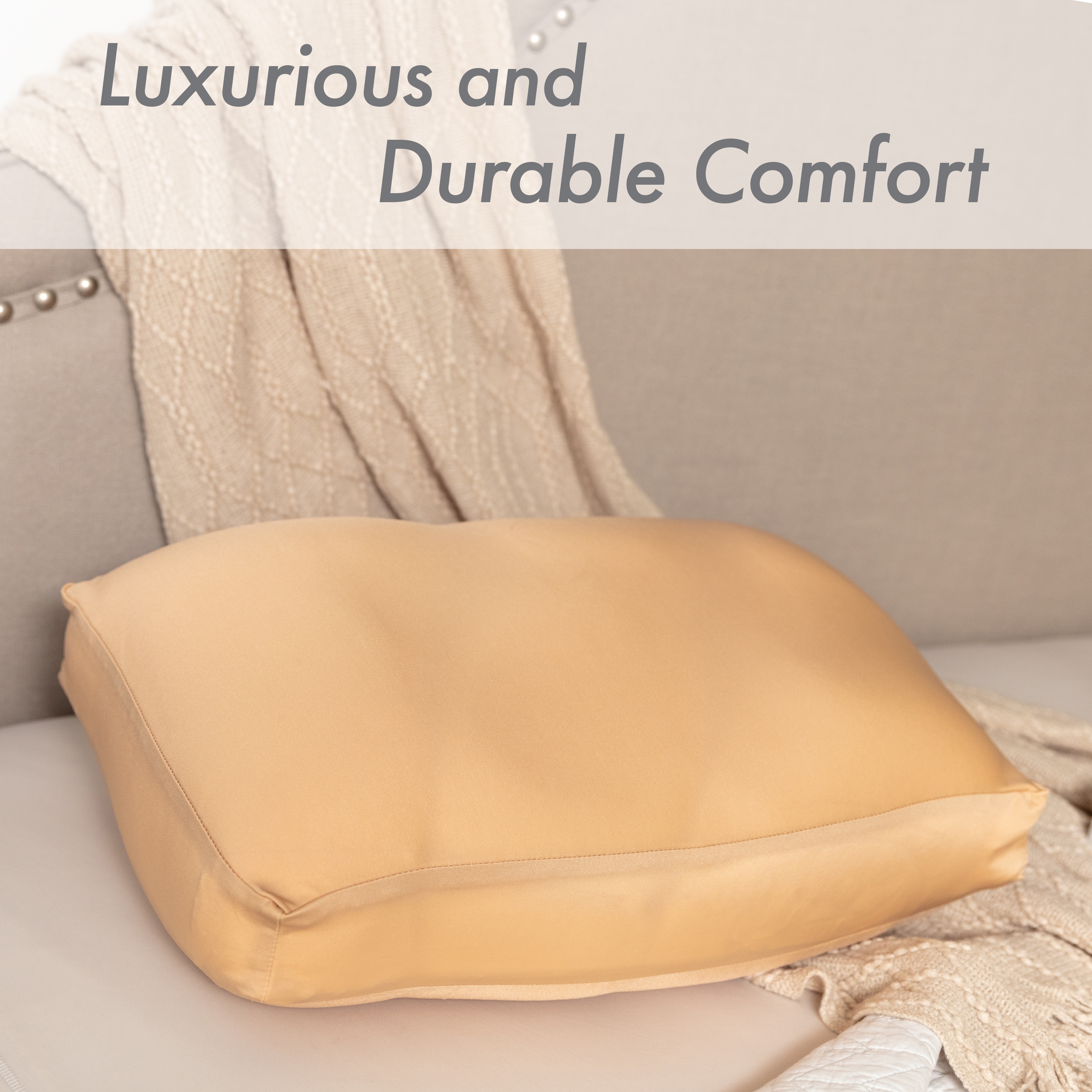 Small Extra Smooth Barely Beige Details about   Cover Only for Premium Microbead Bed Pillow 