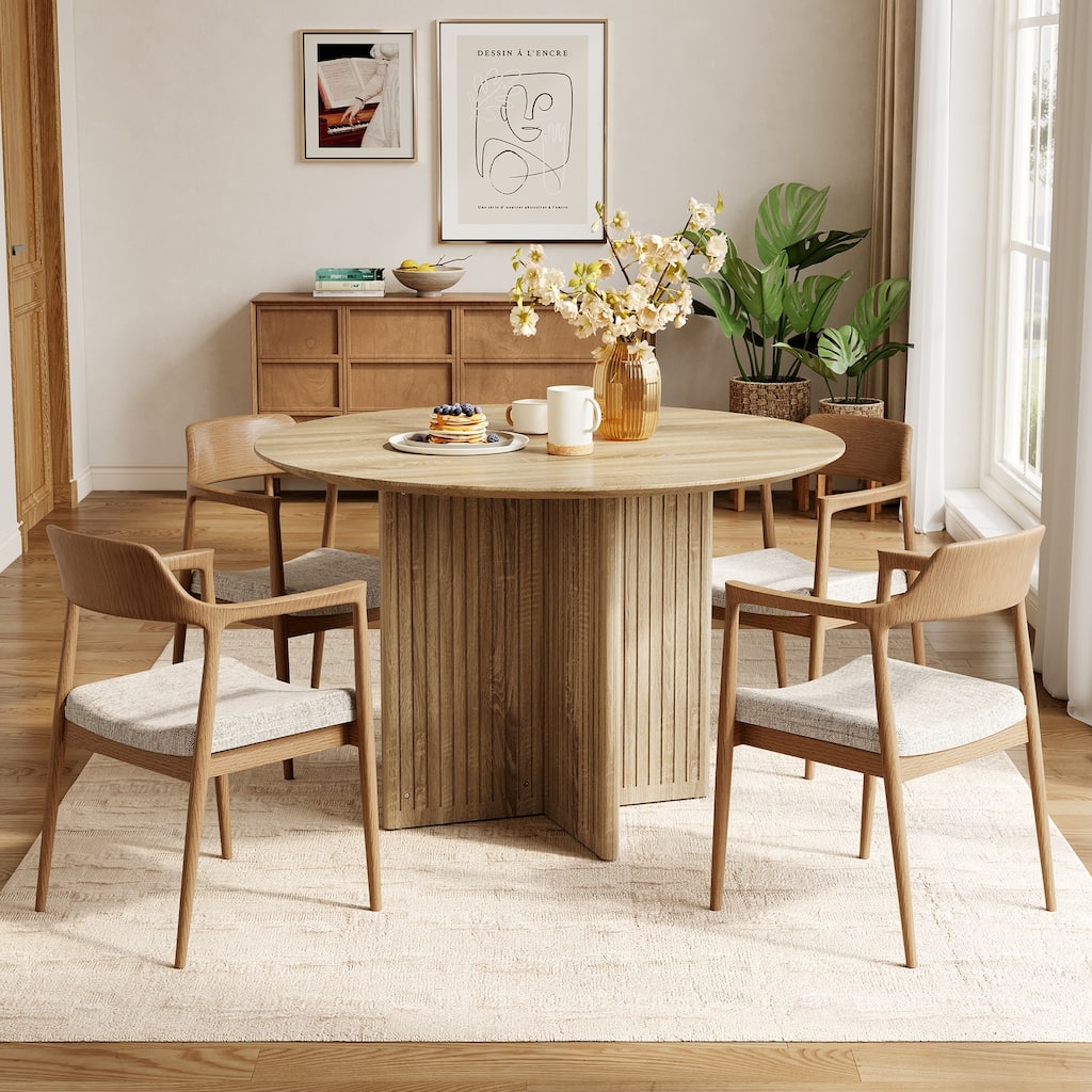 Farmhouse Round Kitchen Dining Table