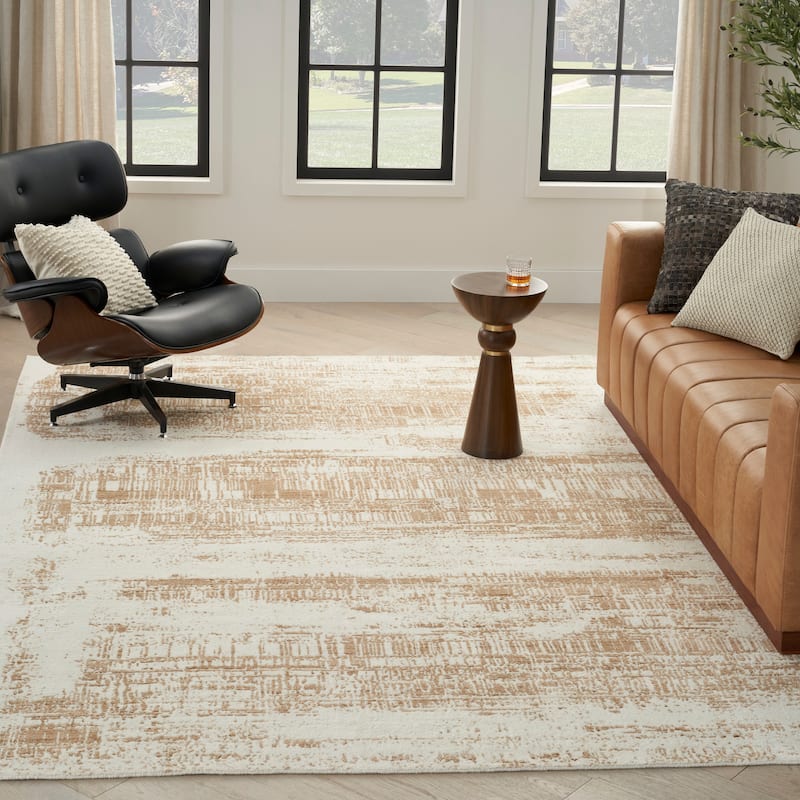 Nourison Harmony Indoor only Ivory Abstract Area Rug
