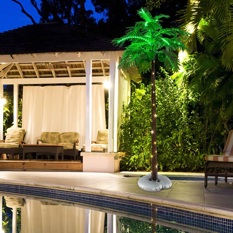Costway 6 FT LED Lighted Artificial Palm Tree Hawaiian Style Tropical - See Details