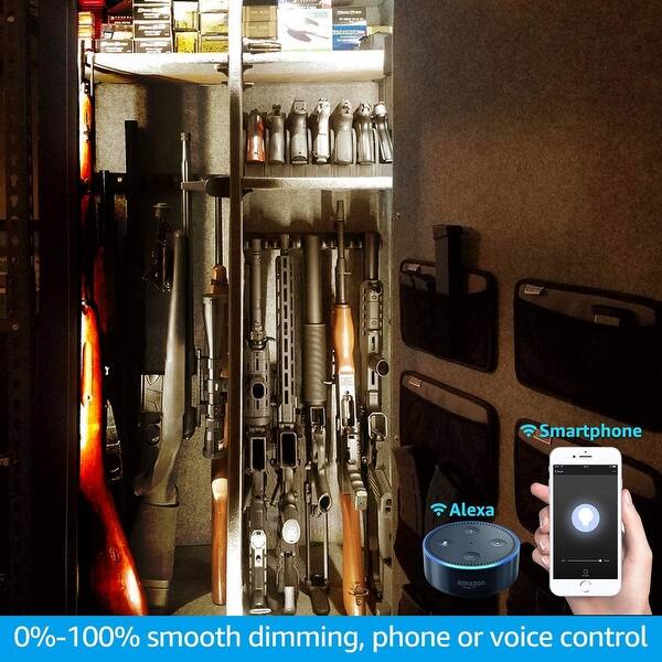 slide 5 of 7, 4Pcs Smart Alexa LED Under Cabinet Linkable Light, 3000K Warm White 3000K Warm White