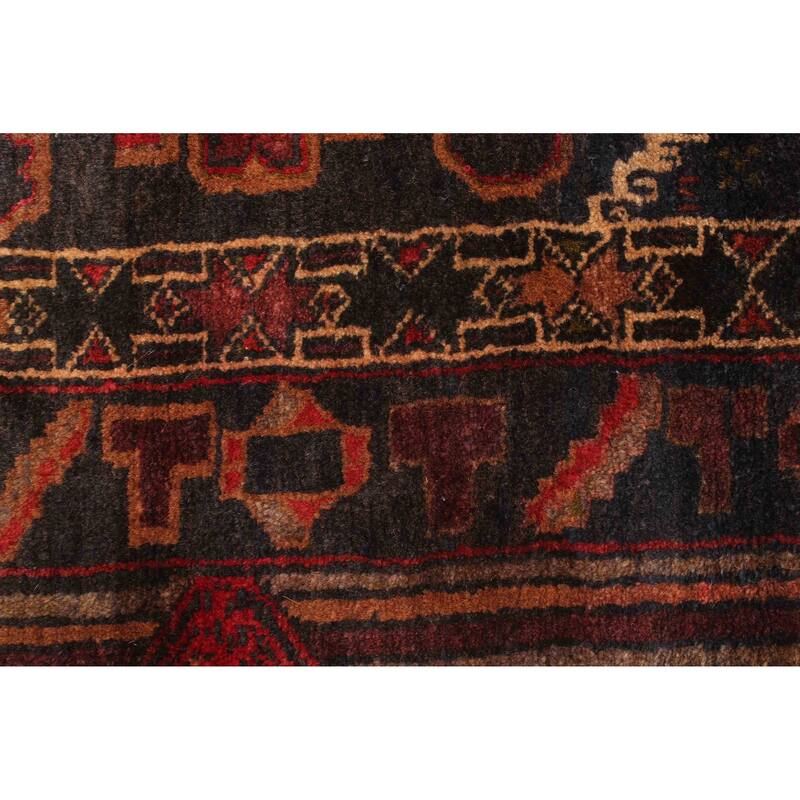 ECARPETGALLERY Hand-knotted Teimani Dark Navy Wool Rug - 2'10 x 4'0