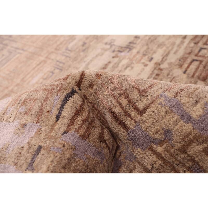 ECARPETGALLERY Hand-knotted Legacy Brown Silk, Wool Rug - 5'6 x 7'11