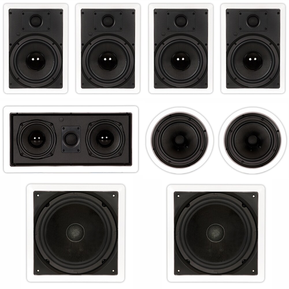 Shop Theater Solutions Tst87 Flush Mount 7 2 Speaker Set 8 In