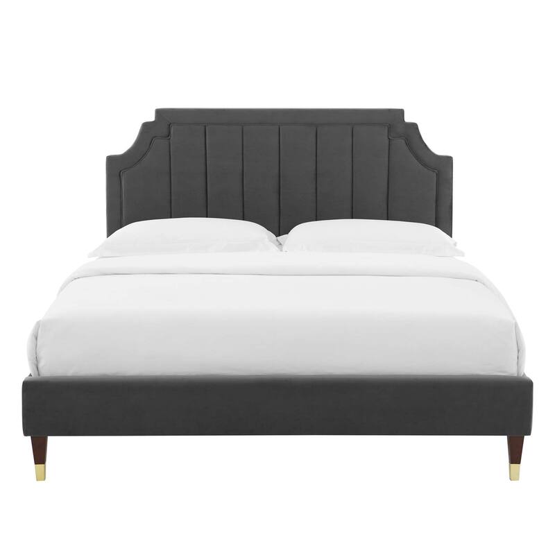 Sienna Performance Velvet Full Platform Bed