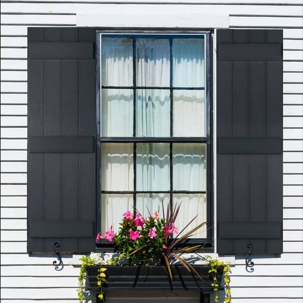 slide 2 of 4, HIGHWOOD Stonecroft 63" Shutter Set of 2