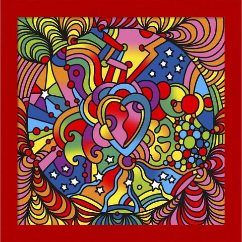 Howie Green 'Pop Art Heart Swirls' Framed Art