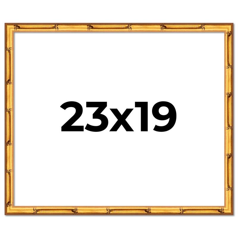 23x19 Frame Gold Bamboo Picture Frame Modern Photo Frame Includes UV Acrylic Shatter Guard Front Acid Free Foam Backing Board
