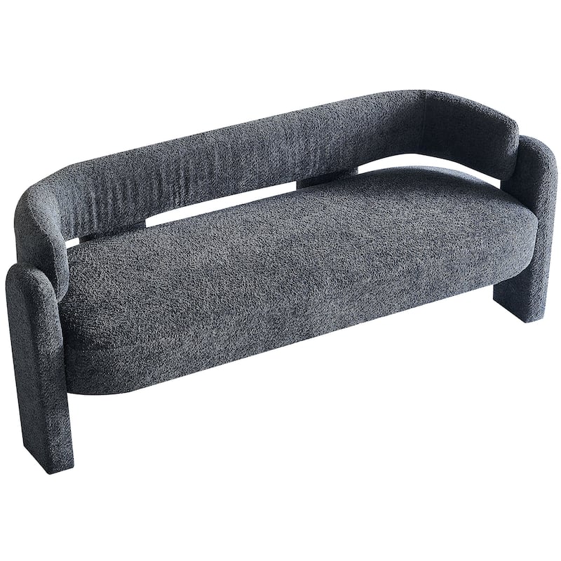 Stylish Boucle Sofa with High-Density Foam & Easy Assembly - 700 lbs Capacity