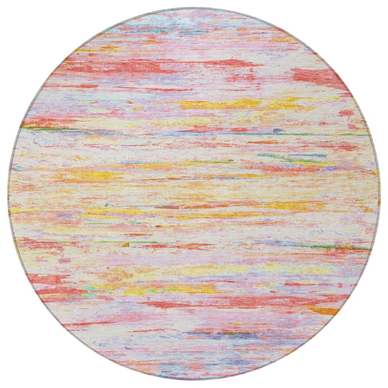 HomeRoots Abstract Transitional Rectangle Outdoor Rug