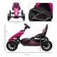 preview thumbnail 4 of 5, Pink Kids Pedal Go Kart, Adjustable Seat, Shock-Absorbing Wheels, Ages 3-8