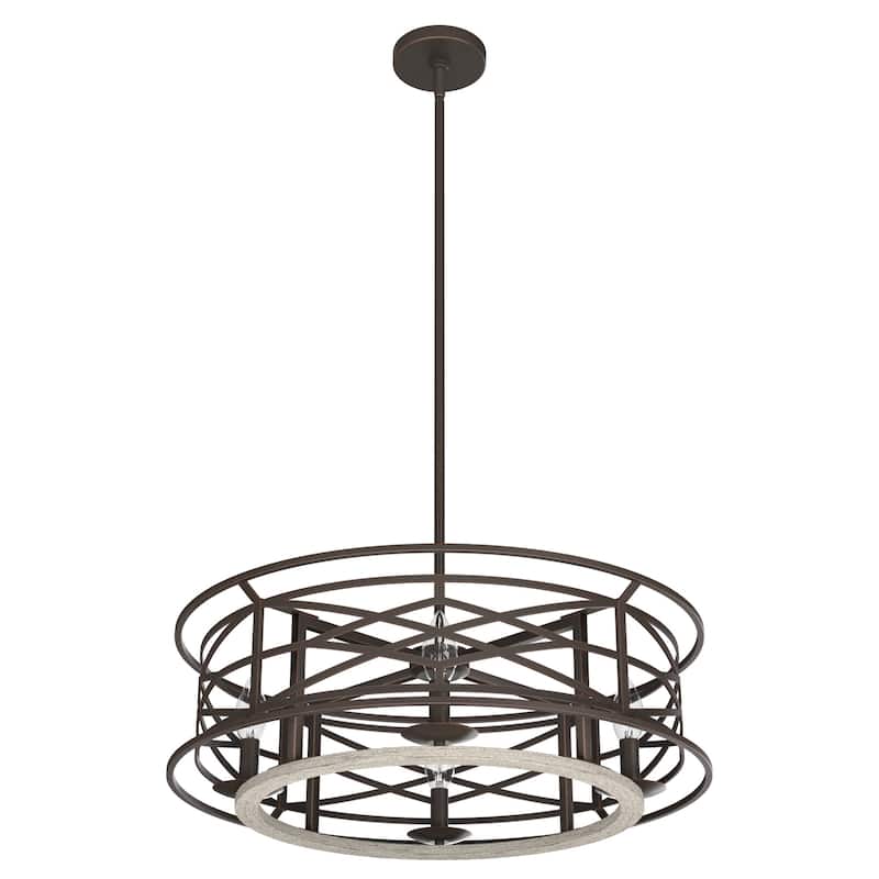 Hunter Langwood 4-Light Round Chandelier - Dining Room, Entry - Modern Farmhouse, Contemporary, Transitional