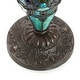 preview thumbnail 10 of 12, River of Goods Khelladi 20"H Tiffany-Style Stained Glass Multicolored Magna Carta Table Lamp - 14"L x 14"W x 20"H