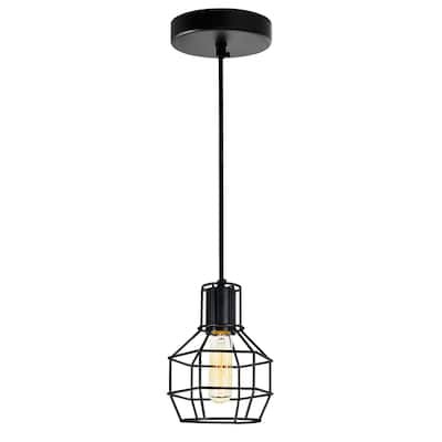 Secure 1 Light Down Mini Pendant With Black Finish