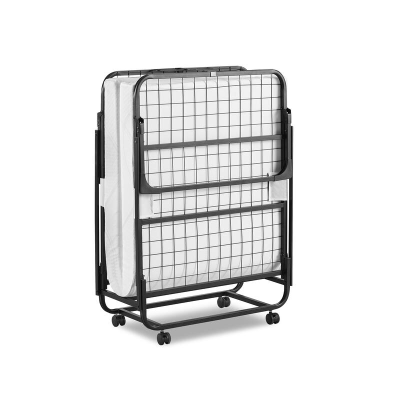 Folding Rollaway Bed with 4 Inch Twin Mattress