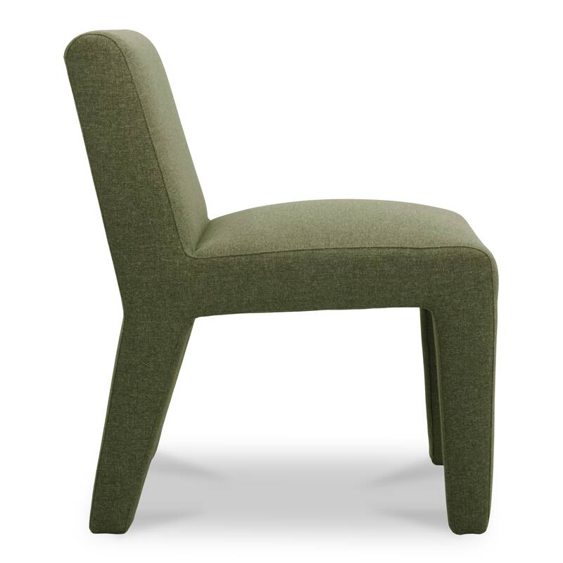 NADAAL STUDIOS Elion Dining Chair, Overly Padded Design, Aluminum Frame, Cream Olefin Fabric