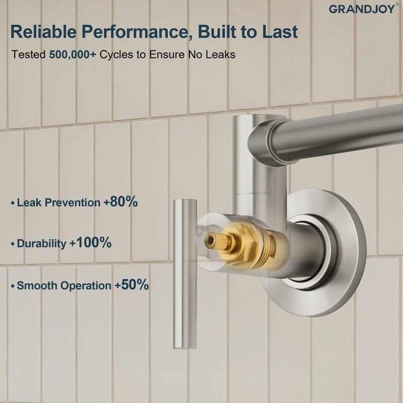 GRANDJOY Single Handle Pull Down Kitchen Faucet with Spot Resistant Finish