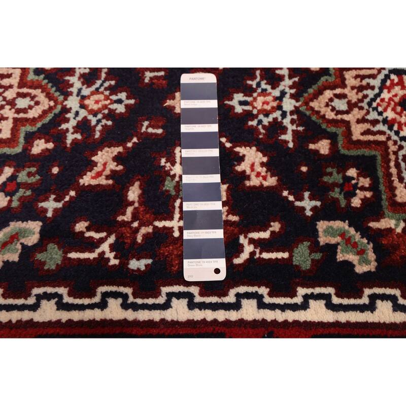 ECARPETGALLERY Hand-knotted Serapi Heritage Dark Navy Wool Rug - 2'6 x 11'9