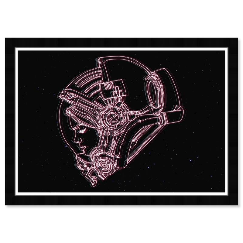 Wynwood Studio Prints Fashion and Glam Celestial Pink and Neon Pink Modern & Contemporary Wall Art Canvas Print