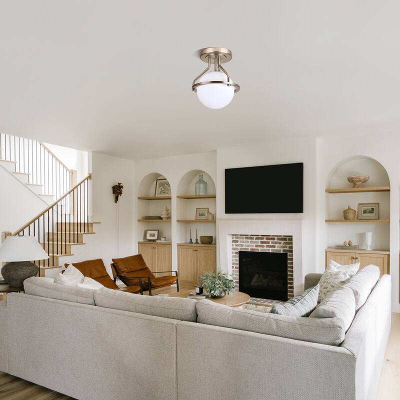 1-Lights Glass Flush Mount