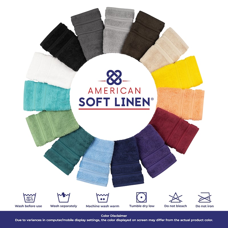 American Soft Linen 100% Cotton Turkish Bath Towels Large, 4 Pack Luxury Hotel Spa Quality Turkish Bath Towels Bathroom Sets