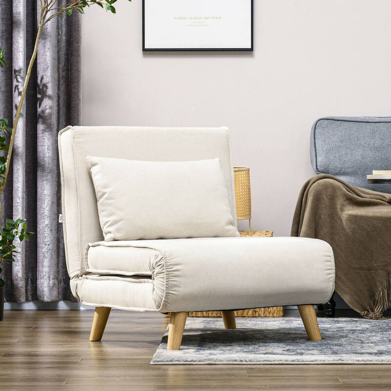 2-in-1 Multi-Functional Sofa Bed, Sleeper Chair with Adjustable Backrest