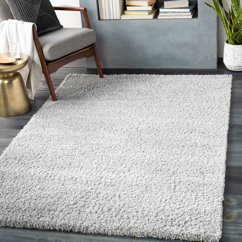 Artistic Weavers Cassey Cozy Plush Shag Area Rug - 7'10" x 10'3" - Light Grey