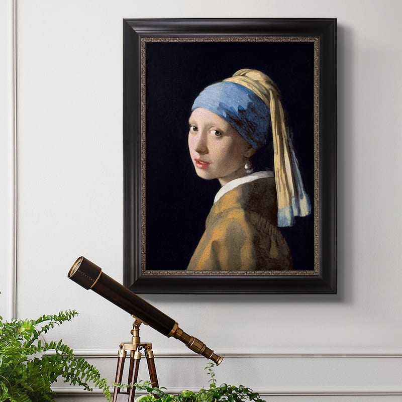 Girl with a Pearl Earring Premium Framed Canvas- Ready to Hang