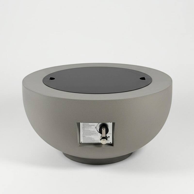 GDFStudio - 28" Outdoor Round Magnesium Oxide Fire Pit Bowl