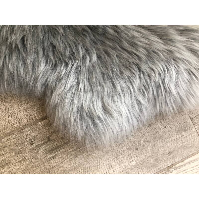 Dynasty Natural 3-Pelt Luxury Long Wool Sheepskin Shag Rug