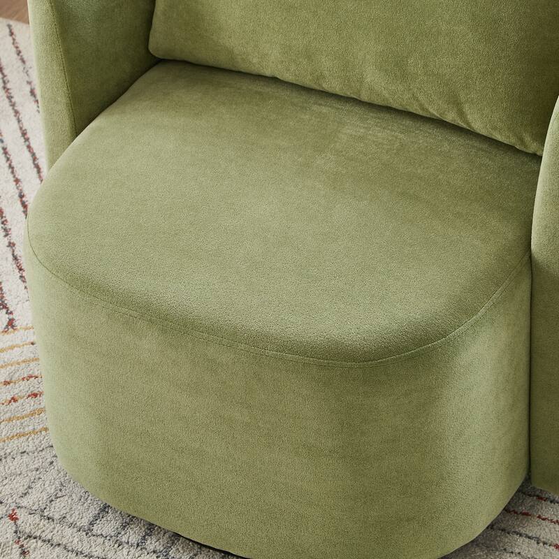 Armchair Barrel Chair with Cushioned Backrest and Soft Armrests, Swivel Chair Accent Chair Lounge Chair