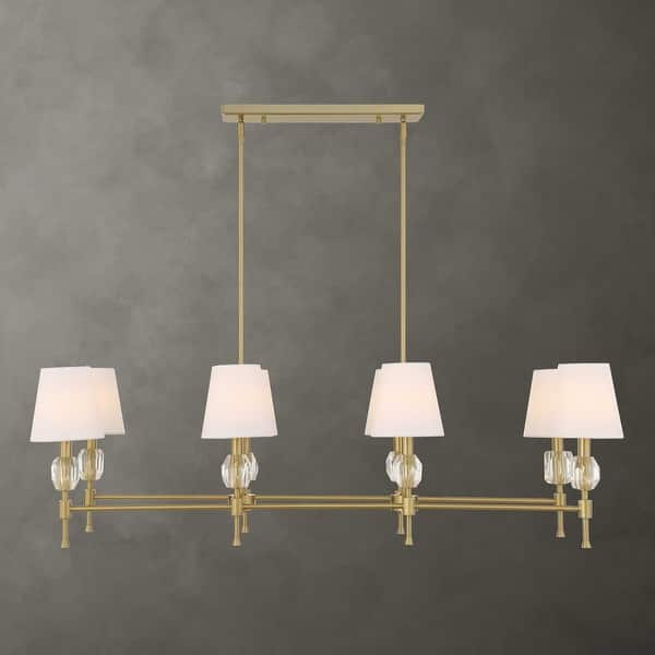 Uttermost Arques 8 Light Linear Chandelier - 48"W x 18.125"D x 14.5"H