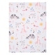 preview thumbnail 3 of 7, Lambs & Ivy Jazzy Jungle White Fleece Safari Animals Soft Baby Blanket