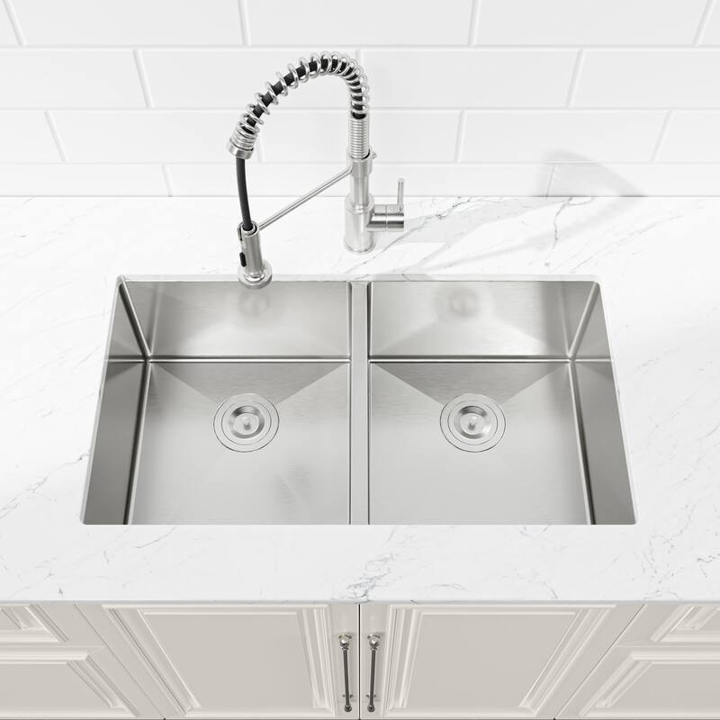 Embedded Double Bowl Kitchen Sink