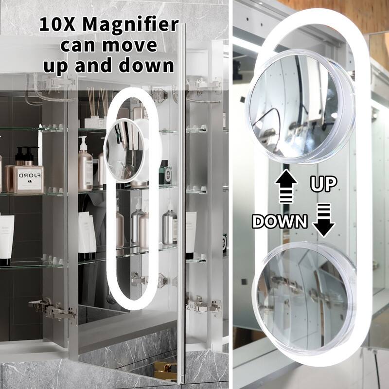 MEDUNJESS 24'' x 32'' Frameless Bathroom Cabinet with Defogging