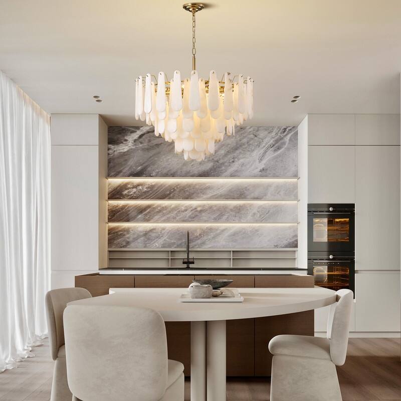 KAYLA Modern Chandelier 32 in. 16-Lights Gold Chandelier