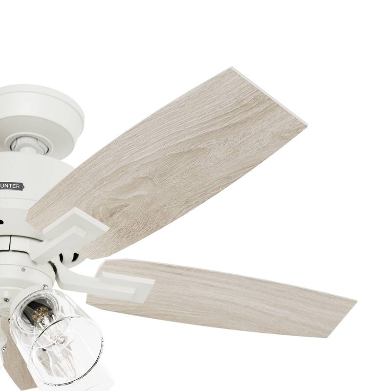 Hunter Gatlinburg Ceiling Fan w/ LED Light Kit, Handheld Remote - Transitional- EASY INSTALLATION