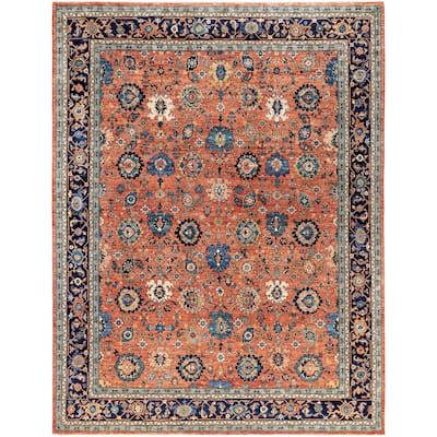 Serapi One-of-a-Kind Hand-Knotted Area Rug - Orange - 9' 0" x 11' 9"