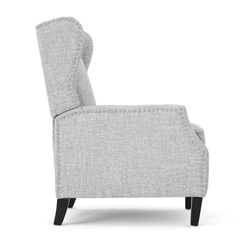 Contemporary Modern Recliner, Tufted Push-back Recliner
