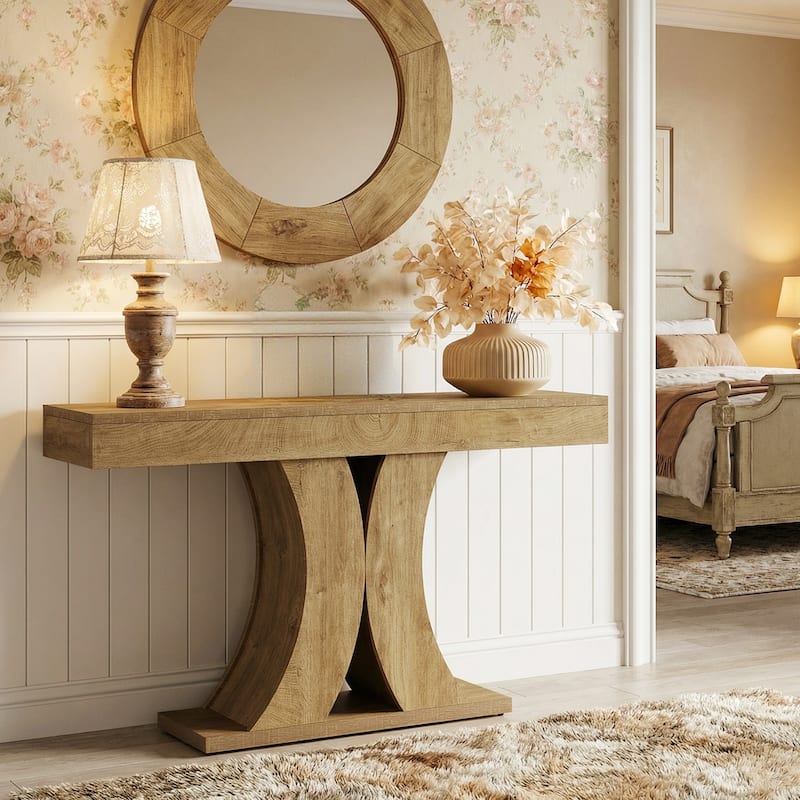 59" Farmhouse Console Table for Living Room, Hallway, Entrance