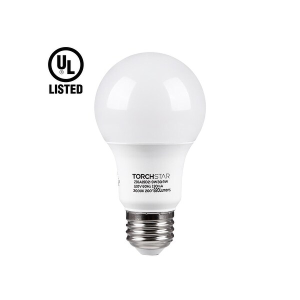 1 PACK/6 PACK UL-listed 9W A19 LED Light Bulb, E26/E27 Base, 820lm