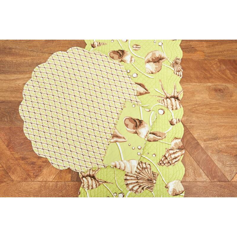 Calypso Cotton Quilted Rectangular Reversible Placemat Set of 6 - Set of 6