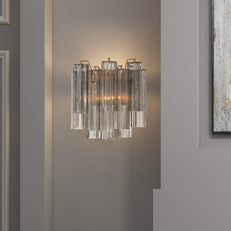 Crystorama Lighting Group ADD-303-SM Addis 2 Light 15" Tall Wall