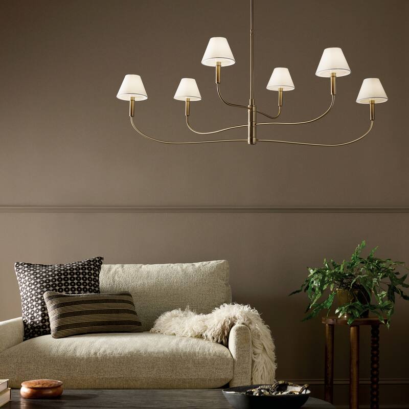 Eadie 51.5 Inch 6 Light Chandelier in Champagne Bronze