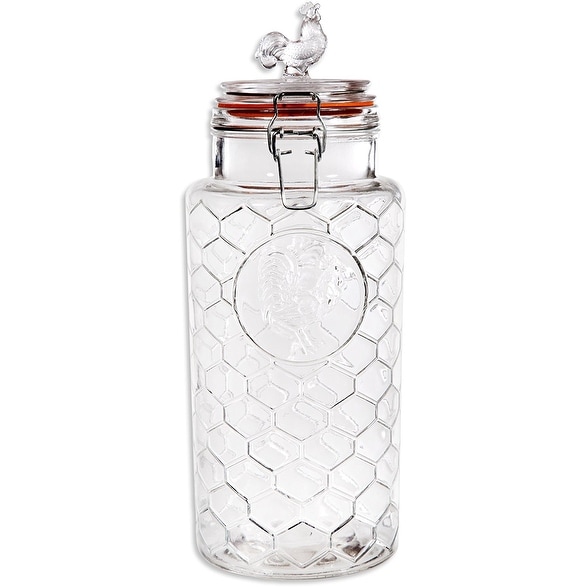 Tall Glass Jar with Lid - Clear glass - Home All